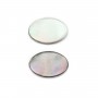 Gray mother-of-pearl oval beads 8x12mm x 10 pcs