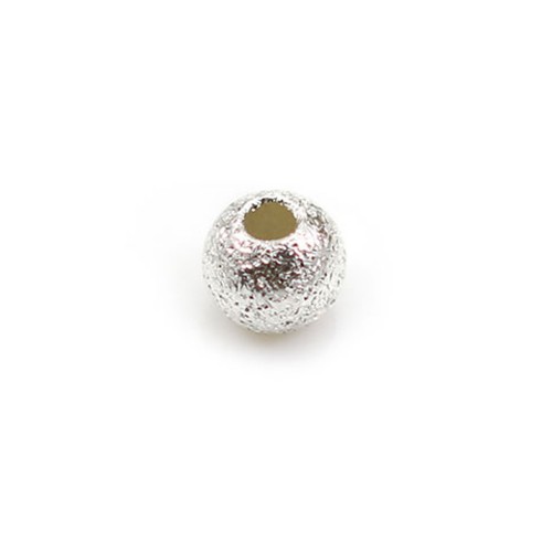 Perla redonda de corte brillante de plata 925 4mm x 10pcs