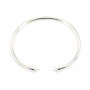 925 sterling silver 65mm flexible bangle for half-driled beads x 1pc