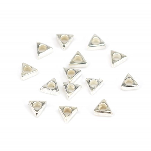 Perla Intercalaria triangulo laminar 3mm Plata 925 x 10pcs