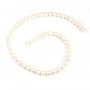 White round freshwater pearl round 7.5mm x 40cm AAA