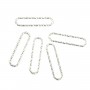 Spacer rounded rectangle sparkle 5x21mm Silver 925 x 2pcs
