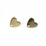 Ear stud leaves by "flash" Gold on brass 8x14mm x 2pcs