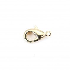 Clasp mousqueton gold plated on brass 4x8mm x 6pcs