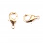  Lobster clasp by "flash" Gold on brass 7x15mm x 5pcs