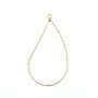 Charm in the shape of a drop, plated by "flash" gold on brass, x 4pcs