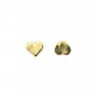 Intercalary heart stuck by "flash" Gold on brass 4.3x5mm x 8pcs