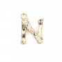 Alphabet 10mm, plated with "flash" gold x 1pc
