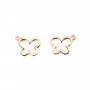 Butterfly charm by "flash" gold on brass 9x11mm x 5pcs