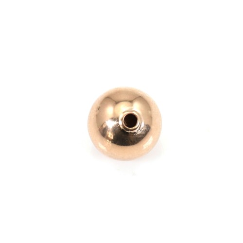 Kugel mit "Flash" Rosé-Gold auf Messing 1.7x10mm x 6Stk. plattiert