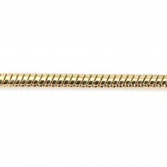Cadena serpentina dorada sobre latón 3mm x 1M