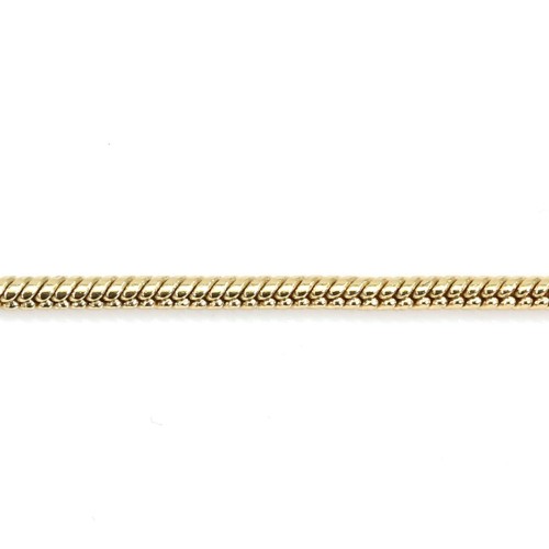 Cadena de serpentina dorada sobre latón 1.5mm x 1M