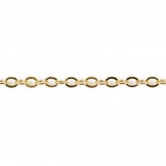 Gold plated oval chain 1.4x1.5mm x 1M