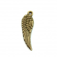 Bronze wing charm 5x16.5mm x 4pcs