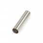Chiusura a scatto in acciaio, a forma di tubo, per cordone da 5 mm, 25x6 mm x 2 pz