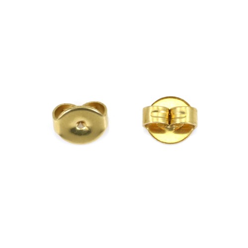 Ears clutches in raw brass 4.5mm x 100pcs