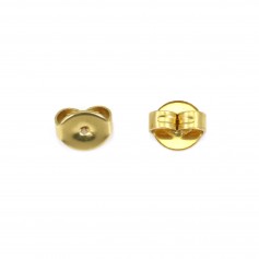 Earring Back gilded brass 5.5mm x 20pcs