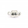 Old silver plated magnetic clasp 6mm x10pcs