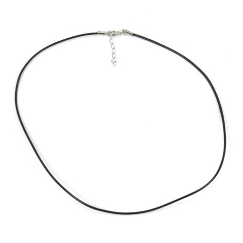 Gewachste Nylon-Halsbänder, schwarz, 2 mm Draht x 1 Stk