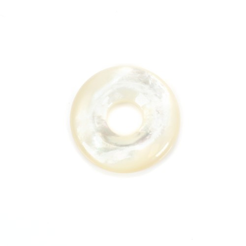 Ciambella di madreperla bianca 20 mm x 1 pz