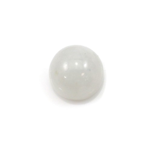Cabujón de piedra de luna blanca redondo 10mm x 1pc