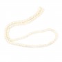 White freshwater pearl oval 3-4mm x 40 cm