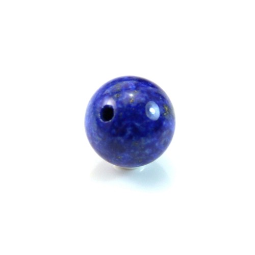 Lapis-Lazuli, einseitig halb durchbohrt, rund 8mm x 2Stk