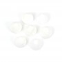 Cabochon white agate faceted round 6mm x 1pc