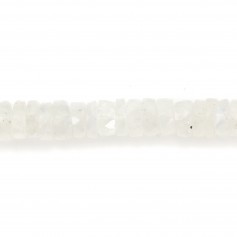 Gemstone faceted heishi moon roundel 6-7mm x 40cm