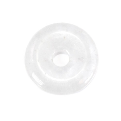 Donut de cristal de roca 30mm x 1ud