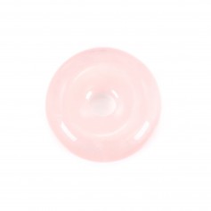 Ciambella di quarzo rosa 14 mm x 1 pz