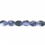 Smoky quartz faceted oval beads on thread 6x8mm x 40cm