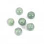 Natural jade half-drilled 6mm x 4pcs