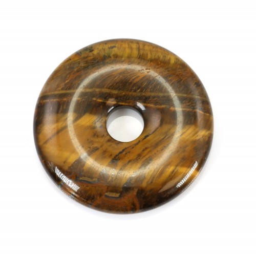 Tiger's eye, in shape of a donut, 40 * 8mm x1pc