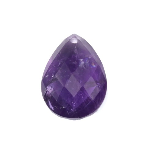 Purple amethyst, in faceted drop shaped, 13 * 18mm x 1pc