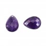 Purple amethyst, in faceted drop shaped, 13 * 18mm x 1pc