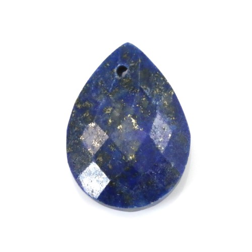 Lapislázuli, forma de gota facetada 13 * 18mm x 1pc