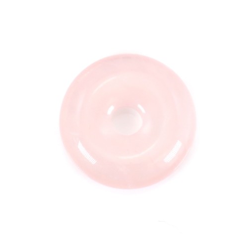 Donut en quartz rose 30mmx6mmx4.8mm
