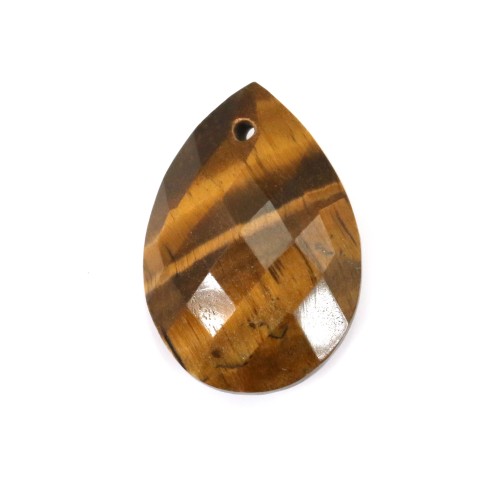 Tiger eye, in faceted drop shaped, 13 * 18mm x 1pc