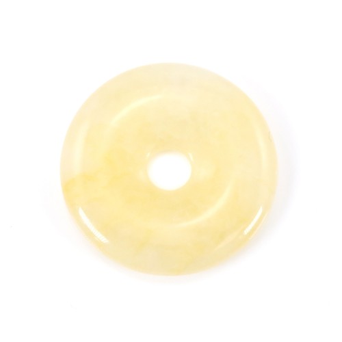 Gelbe Jade-Donut 30mm x 1Stk