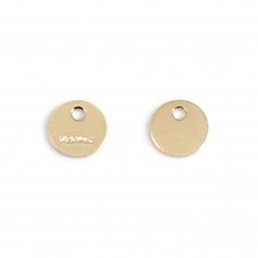 Gold-filled tag, medal to be engraved 4mm x 2pcs