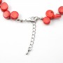 COLLIER SIMPLE BAMBOO DE MER ROUGE ROND PLAT