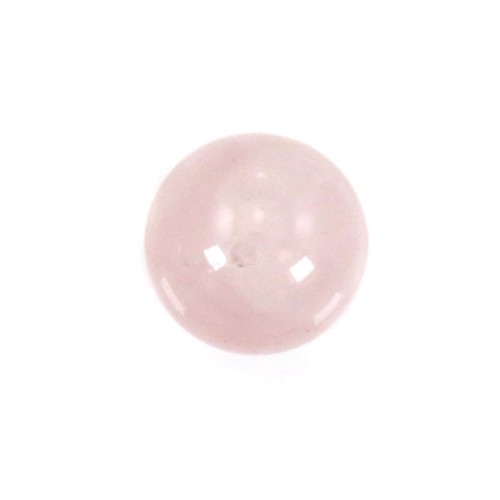 Cuarzo rosa, semiperforado por un lado, redondo 6mm x 4pcs