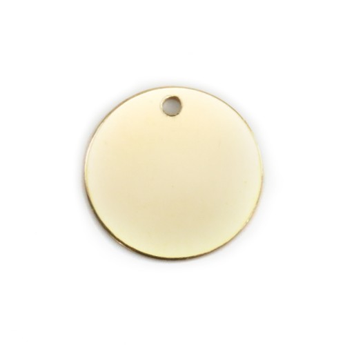 Round charm awards a medal to engrave in gold filled 11mm x 1pc