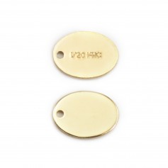 Tag ovale en Gold Filled 5.5x7.3mm x 2pcs