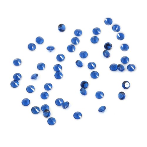 Óxido de zircónio corte brilhante azul 1,5 mm x 50 unidades