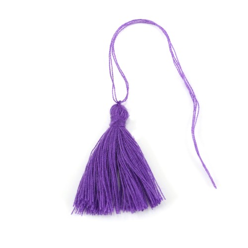 Purple pompon in cotton 30mm x 1pc