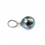 Pendant tahiti pearl & straling silver 925 10.5x13mm x 1pc