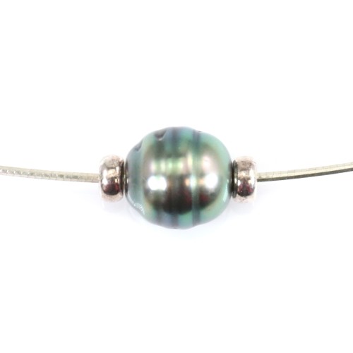 Necklace tahiti pearl straling silver 925 40cm x 1pc