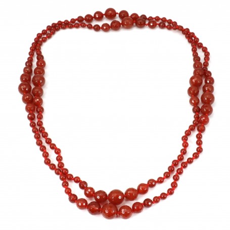 Amazon.com: Natural Red Agate Choker Necklace Sterling Silver 6MM Round  Beads Strand Necklace for Women : Handmade Products
